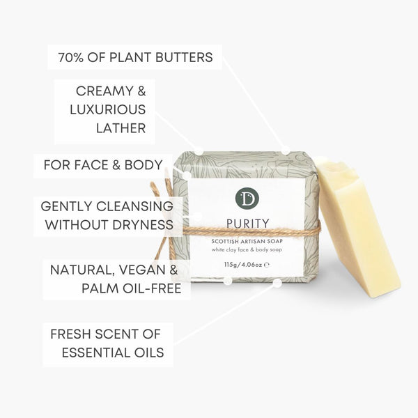 Deerieo purity face and body soap has multiple benefits and helps to keep your skin soft and moisturised.